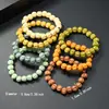 Pulsera de cuentas de madera de color dopamina de moda transfronteriza, pulsera hecha a mano con cuentas, estilo europeo y americano, accesorio simple y versátil