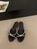 Sandalias Chuyuji de satén perlado estilo francés con pedrería, sin cordones, para mujer, nuevo modelo de verano 2026, versátiles y elegantes, de tacón medio.