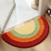Alfombrilla de Baño de Velour Flocado Esponjosa Engrosada Antideslizante Absorbente de Agua Alfombrilla para Baño del Hogar DaJiang