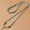 Collar de tela no metálica, cordón para colgante, cordón colgante ajustable totalmente tejido a mano, cordón para cadena de suéter