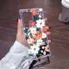 Popular Original Floral Pintado a Mano Transparente Magnético para Samsung S25 S26 Hermosa y Simple Funda Dura