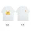 Algodón Puro Peinado Camisetas Especiales de Pareja para Hombre y Mujer, Ropa de Verano, Estilo Nicho Manga Corta Tendencia Marcas Tops