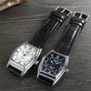 Ganador Ganador Reloj Rectangular Retro Automático Mecánico Hueco Japonés y Coreano para Hombre Reloj de Hombre de Negocios Reloj para Estudiante
