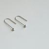 Pendientes minimalistas de plata de ley s925 con forma de U de Corea del Sur, con gancho para la oreja, personalidad pequeña, temperamento simple, nuevos y combinables.