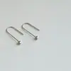 Pendientes de Gancho de Zirconia Estilo Coreano Simples Elegantes Retro para Mujer Pendientes de Moda Versátiles Joyería Elegante