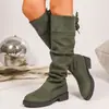 Botas versátiles casuales de nuevo diseño elegante con lazo, botas altas de tubo largas para otoño e invierno, botas de montar elásticas hasta la rodilla