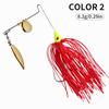 Señuelo giratorio con lentejuelas compuestas para pesca de agua dulce y salada, hombre barbudo transfronterizo, señuelo tipo pico de perca 8.2g/10g