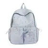 Nova mochila escolar artística estilo coreano para meninas do ensino fundamental e médio, mochila estilo faculdade de alta aparência para aulas e viagens casuais