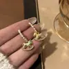 Brincos de Pérola de Cavalo Gelo Triturado Dourado Estilo Coreano, Simples e Únicos, Brincos da Moda para Mulheres do Ano do Cavalo