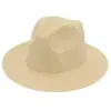 Sombrero de Paja de Color Sólido de Venta Caliente Transfronteriza para Mujer Sombrero Panamá Sombrero Jazz Sombrero de Playa Protección Solar Sombreros de Deseo