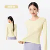 Ropa de Yoga Adelgazante Procesada y Personalizada de Manga Larga para Mujer Transpirable Ropa para Pilates Fitness Tops Deportivos para Correr Entrenamiento