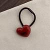 Banda para el cabello con forma de corazón de melocotón, banda de goma para cola de caballo, bola, cuerda para la cabeza, red, accesorios para el cabello rojo, tocado de alta elasticidad, accesorios para el cabello