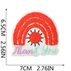 Gracias por Estar Ahí, Parches Bordados Inspiradores para Decoración de Ropa, Bordado de Toalla con Energía Positiva Patrón de Sol Parches Termoadhesivos