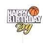 Baloncesto Repostería Decoración de Pastel Tiro de Mate Chicos Zapatos de Baloncesto para Niños Decoración de Pastel de Cumpleaños Tarjeta Inserto