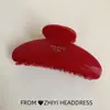 Pinza Avanzada Ankora Roja Agarre Rojo Internet Rojo 2024 Temperamento Pinza para Cabello Adorno para la Cabeza Combinación con Todo Pinza de Tiburón