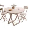 Mesa plegable Mesa de comedor para el hogar Apartamento pequeño Mesa cuadrada de comedor Mesa redonda de balcón Mesa de comedor portátil Set simple de mesa y sillas