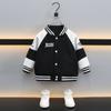 Abrigo para niños Primavera y Otoño 2025 Nueva Ropa de Otoño para Niños Traje de Béisbol para Niños Estilo Occidental Top con Bloques de Color de Moda