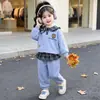 Traje de Niña Primavera Otoño Conejo Policía Ropa Infantil 2026 Nuevo Estilo Niña Pequeña Judy Sudadera Conjunto Casual de Dos Piezas