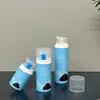 Botella de vacío de pequeña capacidad de 15ml30ml50ml hecha de material PP, material de empaque para cuidado de la piel con resorte de plástico, personalizable y procesable