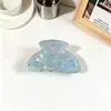 Pinza para el Cabello de Tamaño Mediano con Textura de Acetato de Diamantes Tachonados, Pinza para el Cabello Estilo Bm de Sujeción Media, Pasador Lindo y Elegante para Sujetar Coletas Altas