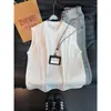 Colete de Malha Branco Desconstruído de Secagem Rápida para Homens, Roupa Externa Respirável de Verão, Camiseta Esportiva Fitness sem Mangas, Regata Estilo Americano