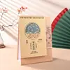 Caderno de Artesanato Calendário 2026 Ano do Cavalo Estilo Vertical Calendário de Escritório com Estampagem Dourada Perolada e Eletrogravação Logo Personalizado