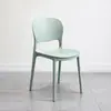 Cadeira de Jantar Moderna Simples com Encosto Plástico Cadeira de Restaurante Conferência Cadeira com Encosto Redondo Empilhável Cadeira Multicolorida