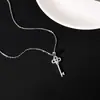 Collar con Colgante de Llave Estilo Coreano para Mujer Verano Nicho Versátil Cadena Sencilla para Clavícula Tendencia