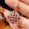 Producto Popular Más Vendido: Joyería Zhuang Shengsheng Base de Cobre Chapado en Oro Corindón Rojo Simulado Cuadrado Set de Lujo de Alta Gama para Mujer