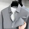 Camisa de rayas de manga larga para hombre de otoño, tela ultrasuave lavable, top casual simple y versátil