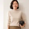 Nuevo Suéter de Punto de Cachemira Engrosado para Mujer Otoño e Invierno 2026, Cuello Medio Alto, Corte Holgado, Cálido, Sencillo y Versátil