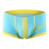 Ropa interior masculina directa de fábrica, de algodón, estampada, a juego con colores, bóxers de cintura baja para jóvenes, con personalidad y tendencia.