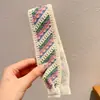 Diadema de lana tejida con tiras adhesivas, similar al estilo de Li Qin, cinta mágica para el cabello, adhesivo para flequillo, cinta mágica para usar en la ducha