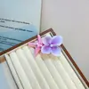 Pinza para el Cabello Estilo Súper Hada Flor de Orquídea Mariposa Flor de Estrella de Mar para Mujer, Pinza Lateral con Flores Reales, Pasador para Fotos en la Playa, Accesorio para el Cabello
