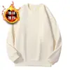 Moletom de veludo super macio e que não solta pelos, com veludo extra espesso, veludo raposa prateada, cor sólida pesada, para homens e mulheres, cinza escuro, para usar por baixo para se aquecer no inverno.