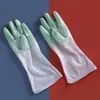 Luvas para Tarefas Domésticas Luvas para Lavar Louça na Cozinha Cor Degradê Luvas de PVC Luvas para Limpeza Doméstica Luvas de Borracha Resistentes ao Desgaste