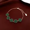 Pulseira com Pingente Redondo de Zircônia Super Brilhante Estilo Francês, Pulseira Exquisita de Luxo Leve de Alta Qualidade, Joia Feminina Fashion e Versátil