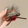 Scrunchie de rede colorido e oversized com alta elasticidade e alto apelo estético, acessório de cabelo multicamadas estilo francês