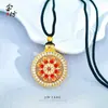 Tienda Dorada Jinfang Mismo Estilo Colgante Collar Brújula Calabaza de Ocho Tesoros Incrustada de Diamantes Cadena de Suéter China de Lujo Ligero Exquisito