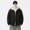 Chaqueta de Algodón para Hombre Otoño e Invierno Nueva Tendencia Estilo Coreano Gruesa Cálida con Capucha Casual Juventud Chaqueta Acolchada de Algodón