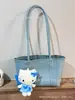 2026 Bolsa de Mão/Ombro Feminina de Grande Capacidade Dopamina Souvenir Cesta de Pvc Tecida à Mão Tote