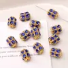 Colgante Serie Filigrana Esmalte Alveolar de Aleación de 10 mm Pulsera de Cuentas Hecha a Mano DIY Llavero Material para Joyería Accesorios