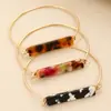 Joyería de Estilo Europeo y Americano, Versión Coreana, Pulsera Geométrica Simple con Diseño Degradado, Pulsera de Resina de Moda Multicolor para Mujer, Transfronterizo