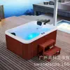 Villa de Acrílico y Piscina para Remojo de Aguas Termales Terminada, Patio Exterior al Aire Libre, Tina de Baño Spa con Masaje de Temperatura Constante, Hidroterapia