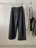 Calça de moletom casual larga com cordão solto feminina 26 Outono Inverno estilo coreano emagrecedora versátil perna reta em algodão de ar calça comprida