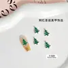 Decorações Populares de Unhas de Natal Liga de Zinco Fofo Simples Doce Legal Árvore de Natal Gravata Borboleta Boneco de Neve Decorações de Unhas Strass Atacado