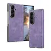 Adequado para Capa de Celular Samsung Zfold8Ultra, Proteção Magnética do Eixo Central, Anti-Queda, Capa Protetora de Couro Liso para iPhone Duo