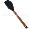 Utensílios de Cozinha de Silicone com Cabo de Madeira 9 Peças Espátula de Cozinha Colher de Sopa Colher de Arroz Conjunto de Silicone para Cozinha