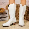 Otoño 2026 Nuevo Llegado Comercio Exterior Tallas Grandes Mujer Casual Cómodo Estilo Europeo Americano Moda Ropa Exterior Botas Puntiagudas Talla Única