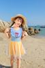 Traje de Banho Infantil Princesa Peça Única com Laço Fofo Tendência Praia Litoral Roupa de Banho Infantil Desenho Animado